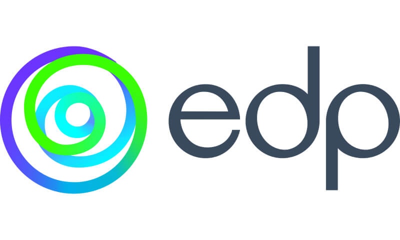 The logo features a colorful swirl next to the letters 'edp' in black font.