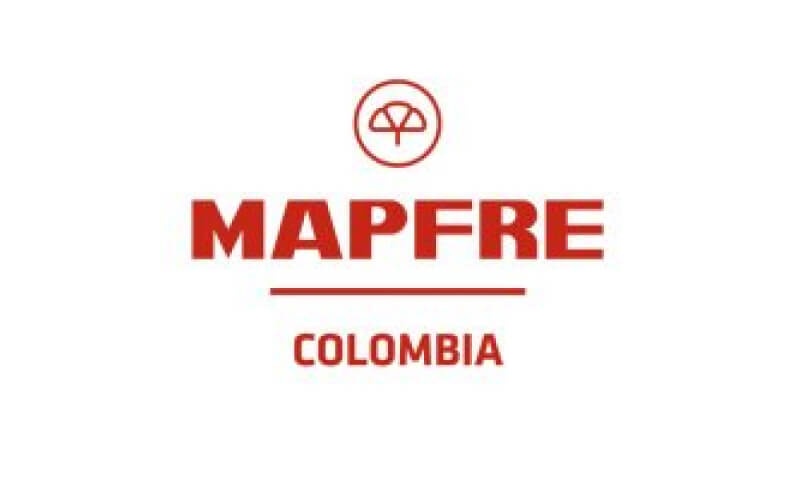 Logo of MAPFRE insurance with the word 'Colombia' below it.