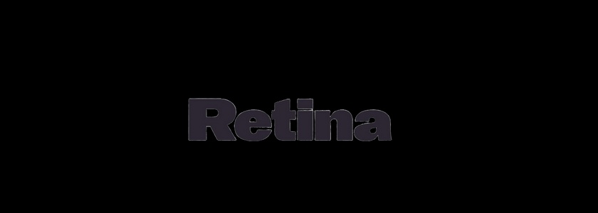 The image features the word 'Retina' prominently displayed.