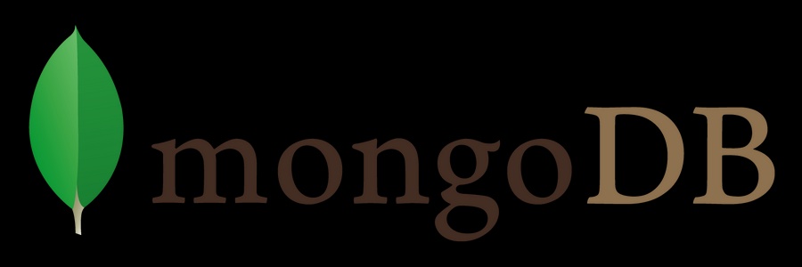 A logo for MongoDB featuring a green leaf and the text 'mongoDB'.