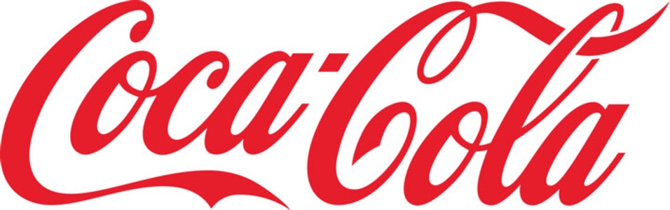 A classic logo of a popular soft drink brand.