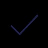 A simple blue check mark on a black background.