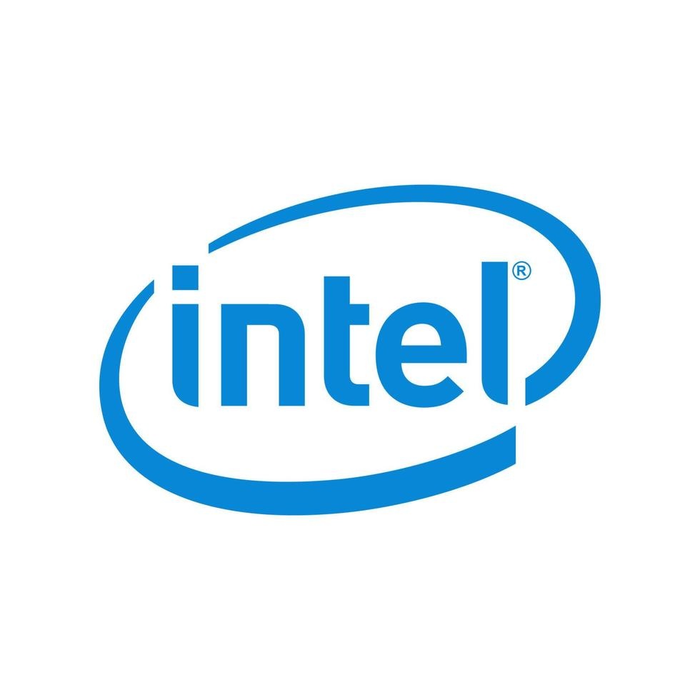 This is the logo of Intel Corporation.