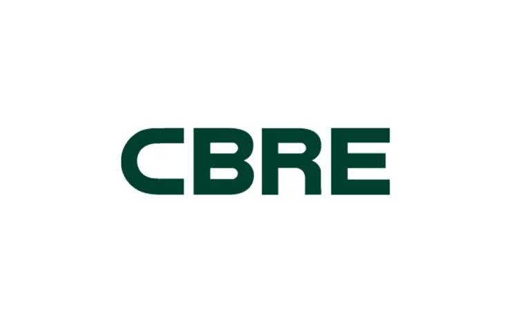 This image features the logo of CBRE.