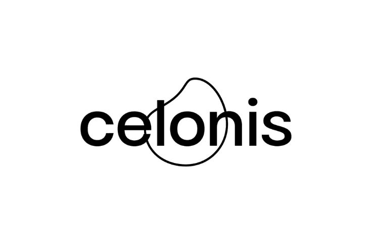 A logo featuring the word 'celonis' with a unique design element.