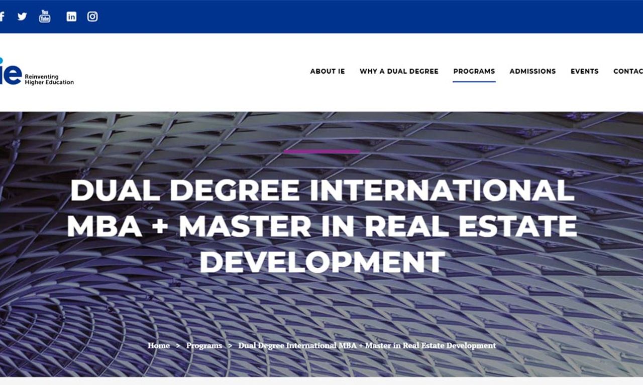 Admissions IMBA + Master in Real Estate Development IE
