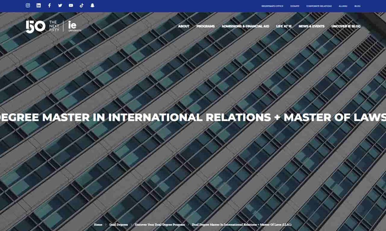The Program | International Relations + Master of Laws | IE