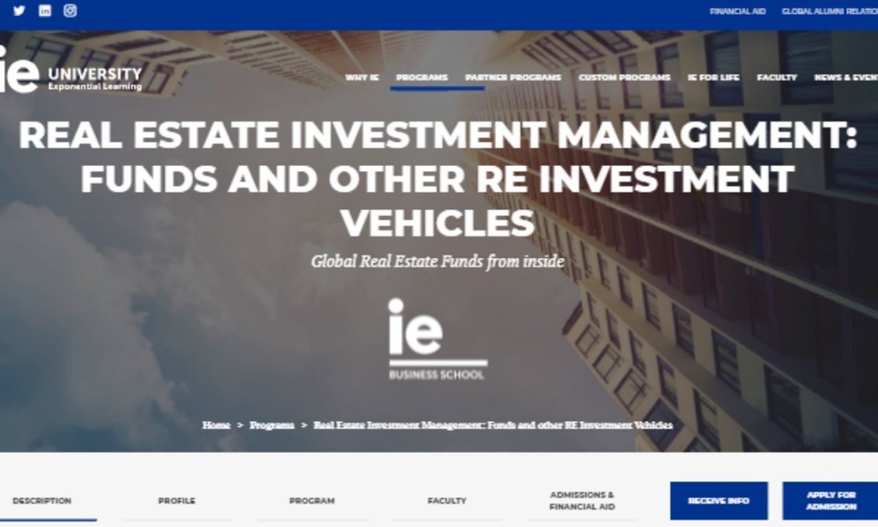 Real Estate Investment Management Program IE Business School