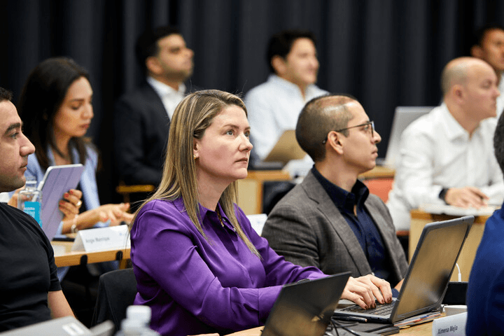 Global Executive MBA student during a class