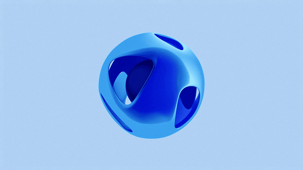 Abstract circle image in blue