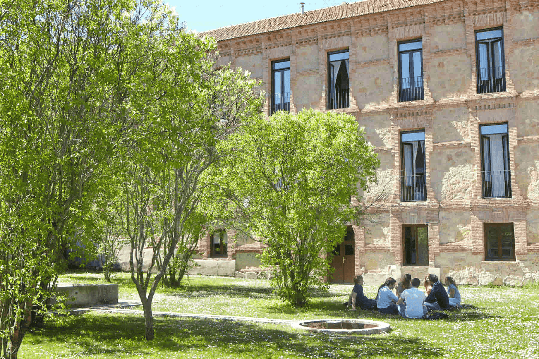IE University garden from Segovia campus
