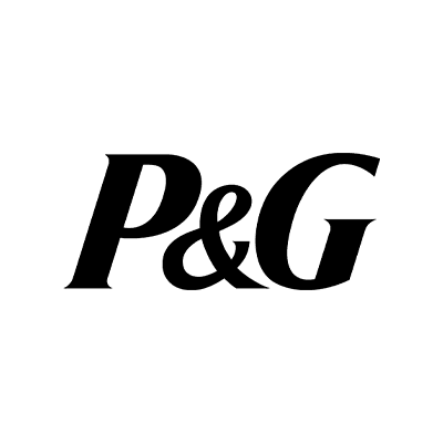 The image features the logo of Procter & Gamble, a multinational consumer goods corporation.