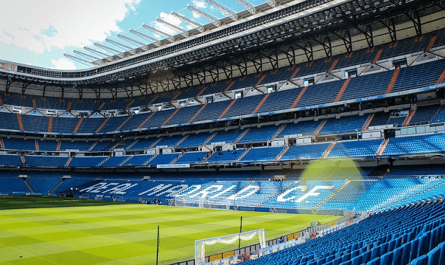 Interior View of the Santiago Bernabeu Stadium